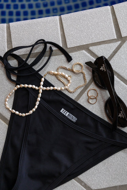 Side Tie Bikini Bottom - Midnight